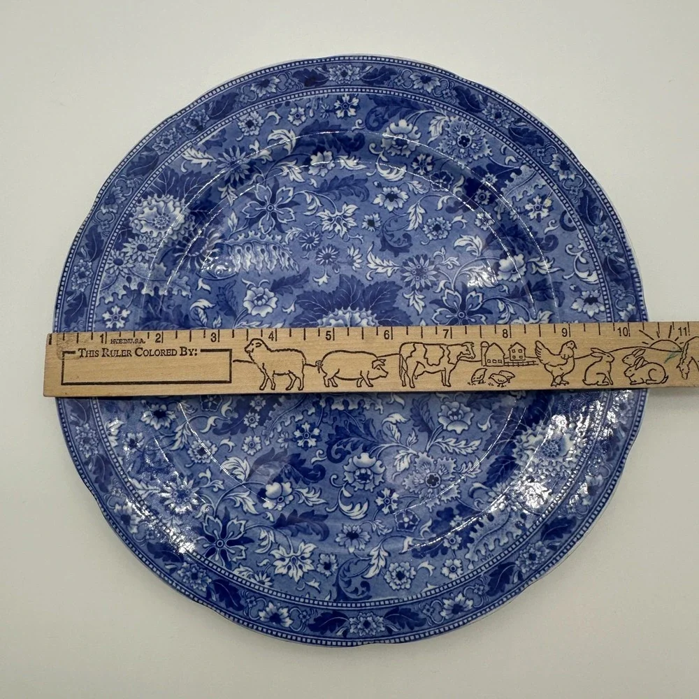 B.W.M. & Co Siam Blue Transferware Plate Cauldon Place England Wilhelm & Graef